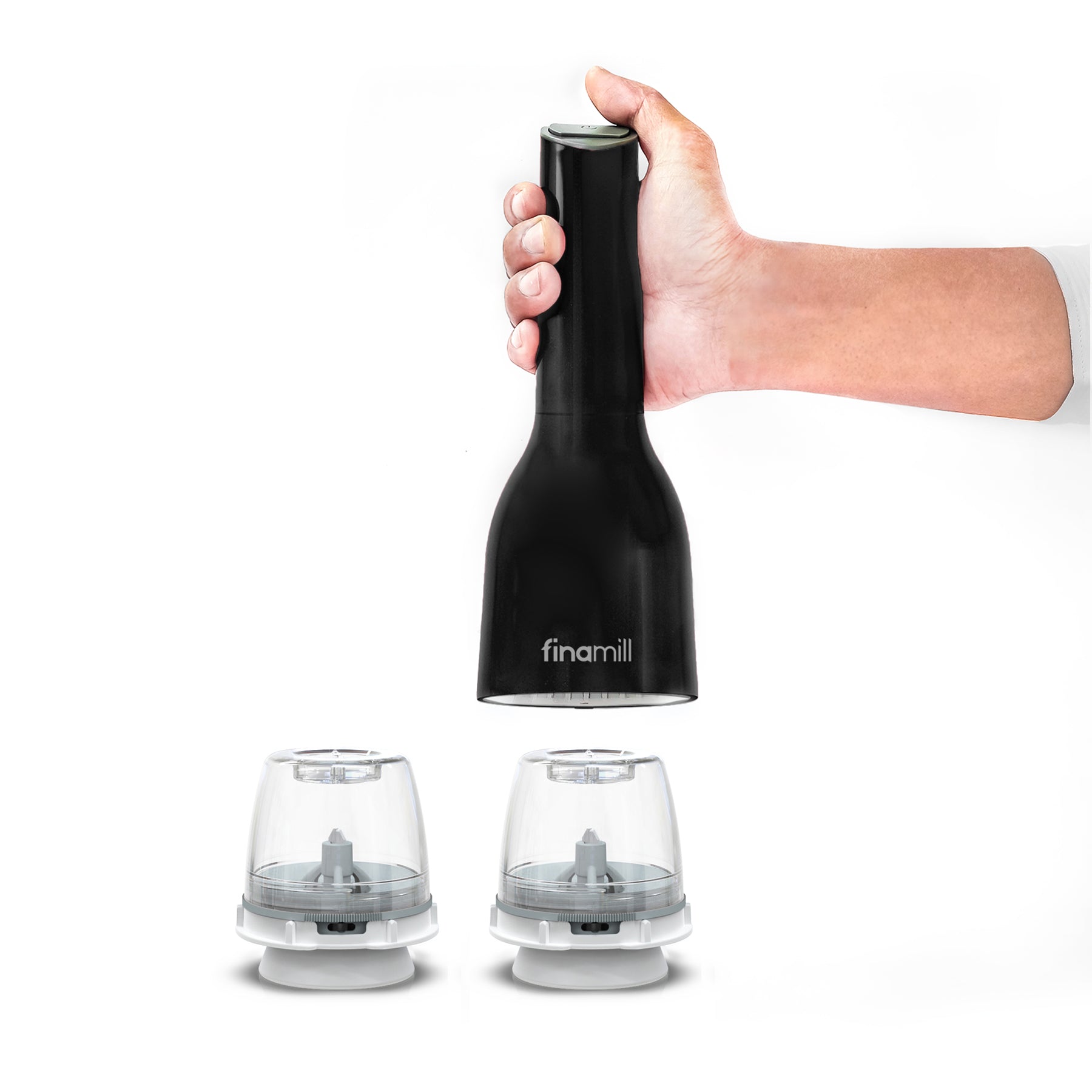 Battery operated spice grinder outlet