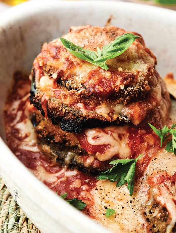 Jeannie Jacobs’ Eggplant Parmesan Stack.
