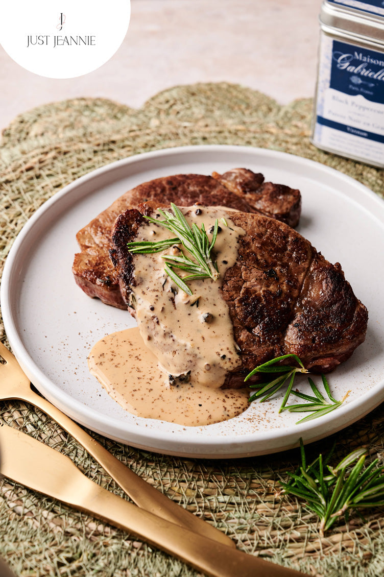 Filet Mignon with Peppercorn Sauce
